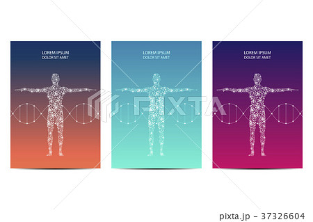 Cover or poster design with human body, scientific Cover or poster design with human body, scientific 37326604