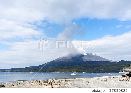 桜島雪化粧 37330322