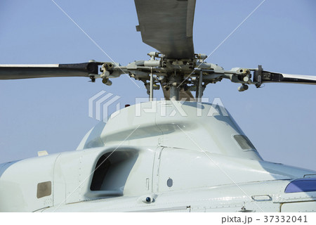 Front of helicopter engine and rotor Front of helicopter engine and rotor 37332041