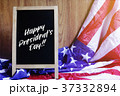 Happy President's Day Typography and USA Flag 37332894