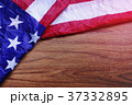 USA Flag on Brown Wooden Board Scene 37332895