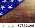 USA Flag on Brown Wooden Board Scene 37332896