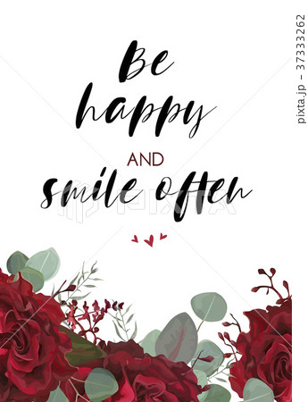 Floral card design vector watercolor rose bouquet Floral card design vector watercolor rose bouquet 37333262