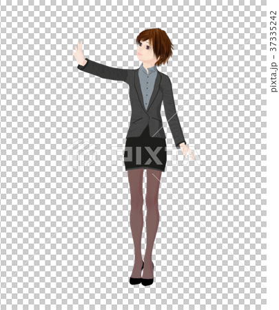 Business suit women perming 2DCG illustrations material Business suit women perming 2DCG illustrations material 37335242