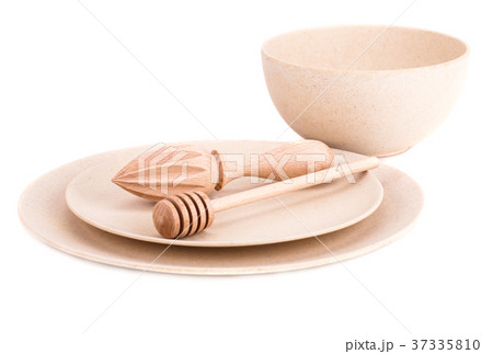 Bamboo bowl and plates Bamboo bowl and plates 37335810