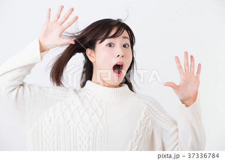 驚くミドル女性 驚くミドル女性 37336784