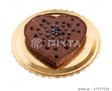 Delicious chocolate cake with blueberries. Delicious chocolate cake with blueberries. 37337526