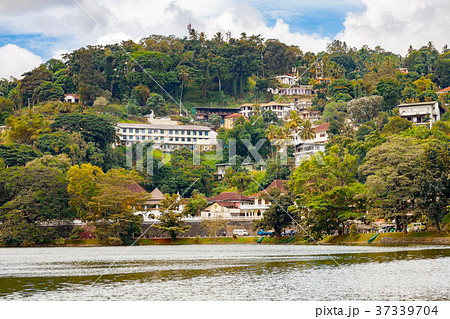 View of Mogambara Lake Shore in Kandy 37339704