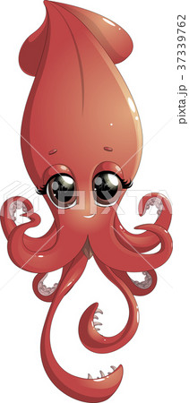 cartoon cheerful squid cartoon cheerful squid 37339762