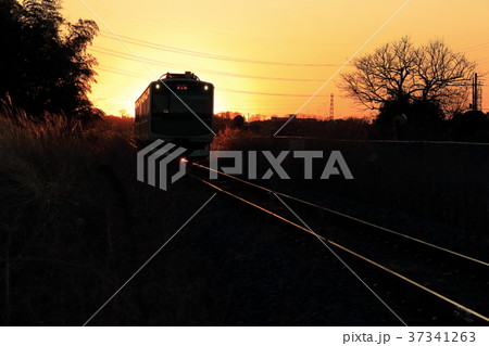 夕暮れの烏山線ACCUM 37341263