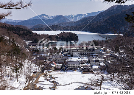 栃木県日光市 日光湯元温泉の俯瞰 3月 栃木県日光市 日光湯元温泉の俯瞰 3月 37342088