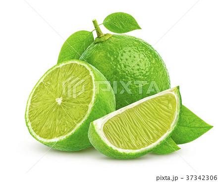 Lime isolated on white background Lime isolated on white background 37342306