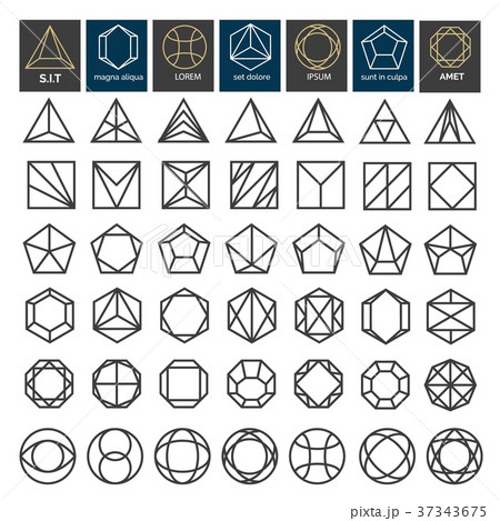 Linear geometric shapes 37343675