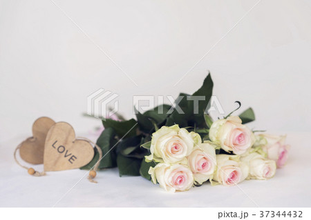Romantic Valentines blooming roses, tender flowers 37344432