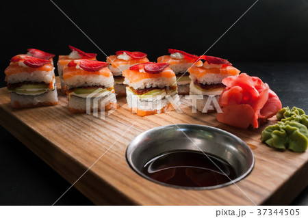 food photo sushi rolls japanese cuisine concept food photo sushi rolls japanese cuisine concept 37344505