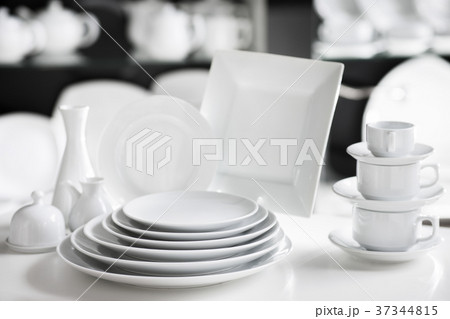 white tableware stylish luxury crockery 37344815