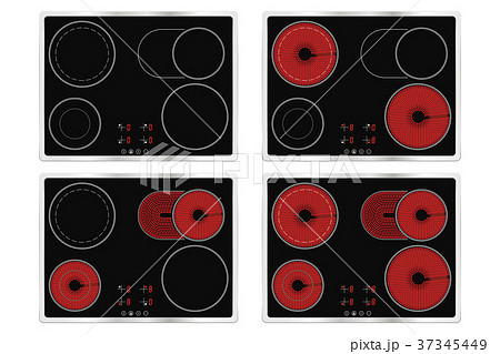 Electric ceramic cook top. Domestic kitchen 37345449