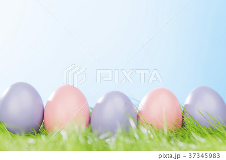 Easter eggs in grass 37345983