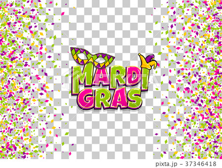 Mardi Gras colofred confetti background 37346418