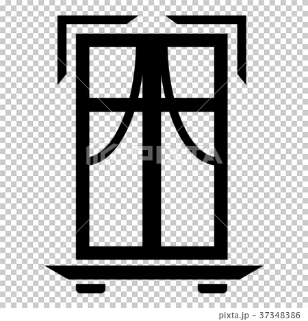 Sill window frame icon, simple black style 37348386