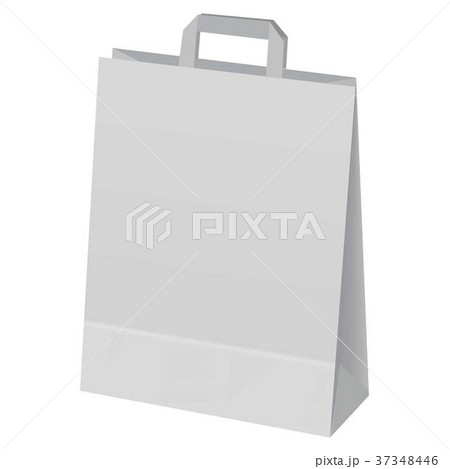 Paper hand bag mockup, realistic style Paper hand bag mockup, realistic style 37348446