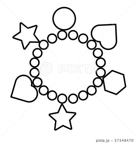 Charm bracelet icon , outline style 37348470