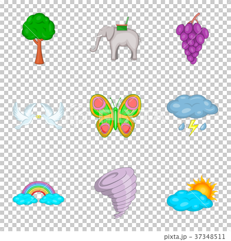 Biosphere icons set, cartoon style - Stock Illustration [37348511] - PIXTA