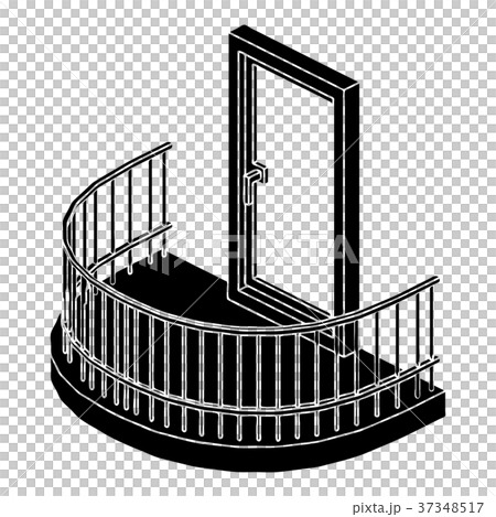 Balcony door icon, simple style 37348517