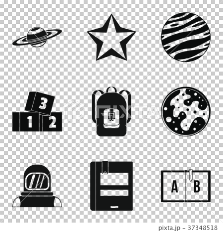 Star icons set, simple style 37348518