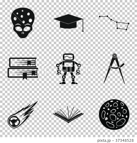 Space icons set, simple style 37348528