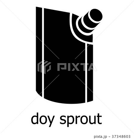 Doy pack icon, simple black style 37348603