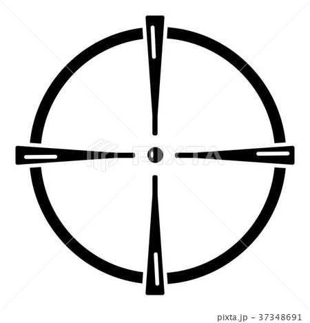Paintball gun sight icon, simple style Paintball gun sight icon, simple style 37348691