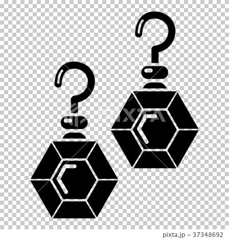 Emerald earrings icon , simple style Emerald earrings icon , simple style 37348692