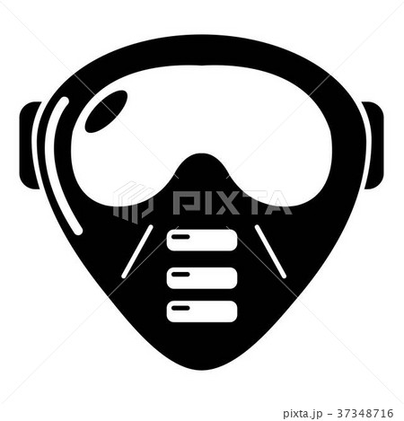 Paintball mask equipment icon, simple style 37348716