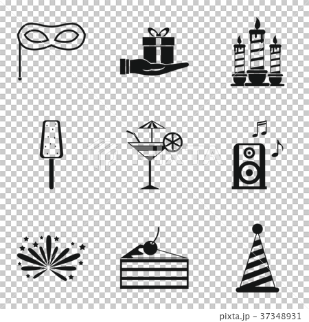 Best party icons set, simple style Best party icons set, simple style 37348931