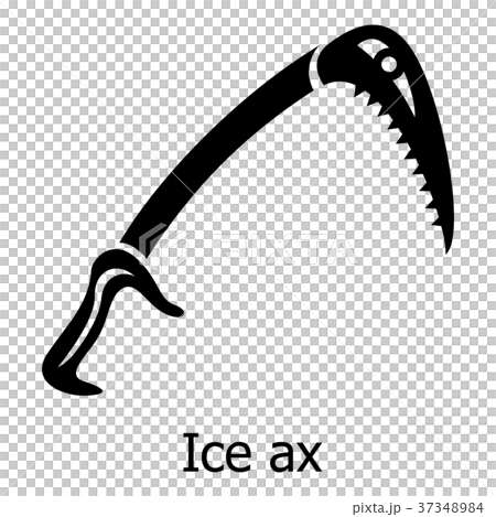 Ice ax icon, simple black style 37348984