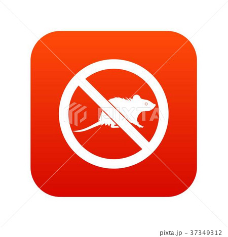No rats sign icon digital red No rats sign icon digital red 37349312