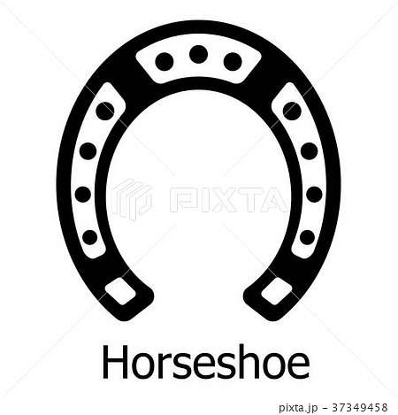 Horseshoe icon, simple black style 37349458