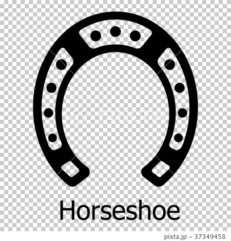 Horseshoe icon, simple black style 37349458