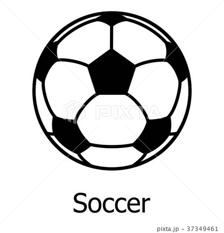 Soccer ball icon, simple black style Soccer ball icon, simple black style 37349461