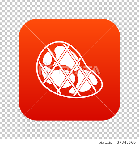 Steak icon digital red - Stock Illustration [37349569] - PIXTA