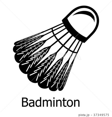 Badminton Icon Simple Black Styleのイラスト素材