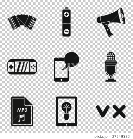 Music genre icons set, simple style Music genre icons set, simple style 37349583