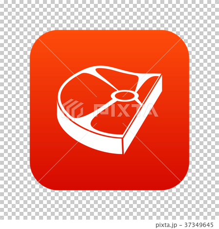 Steak icon digital red - Stock Illustration [37349645] - PIXTA