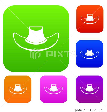 Cowboy hat set color collection 37349840