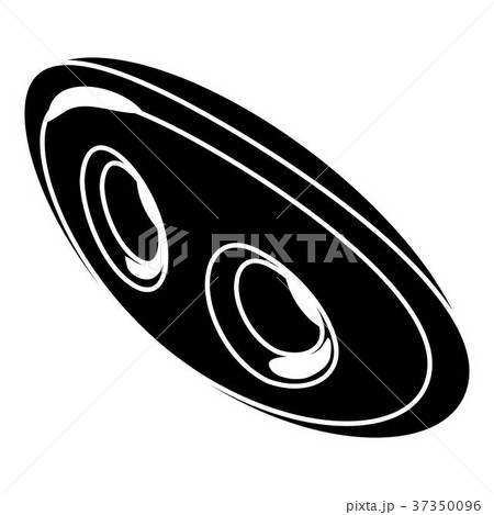 Oval clothes button icon, simple style Oval clothes button icon, simple style 37350096