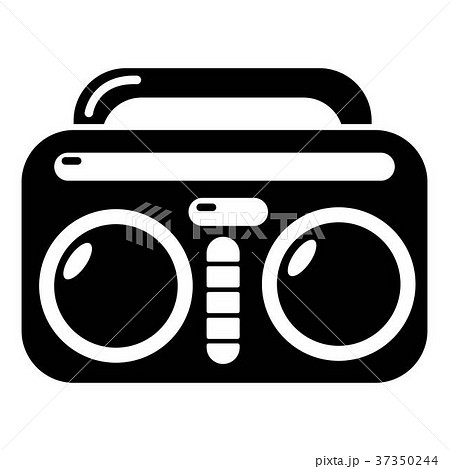 Vintage Boombox Icon Simple Styleのイラスト素材