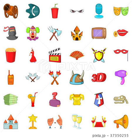 Culture icons set, cartoon style Culture icons set, cartoon style 37350255