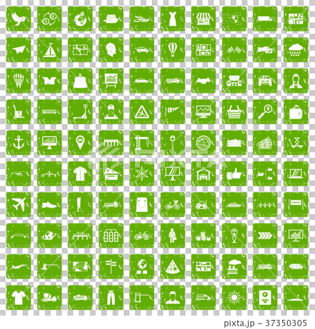 100 logistic and delivery icons set grunge green 100 logistic and delivery icons set grunge green 37350305