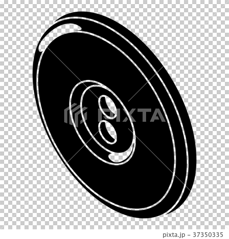 Round clothes button icon, simple style - Stock Illustration [37350335 ...